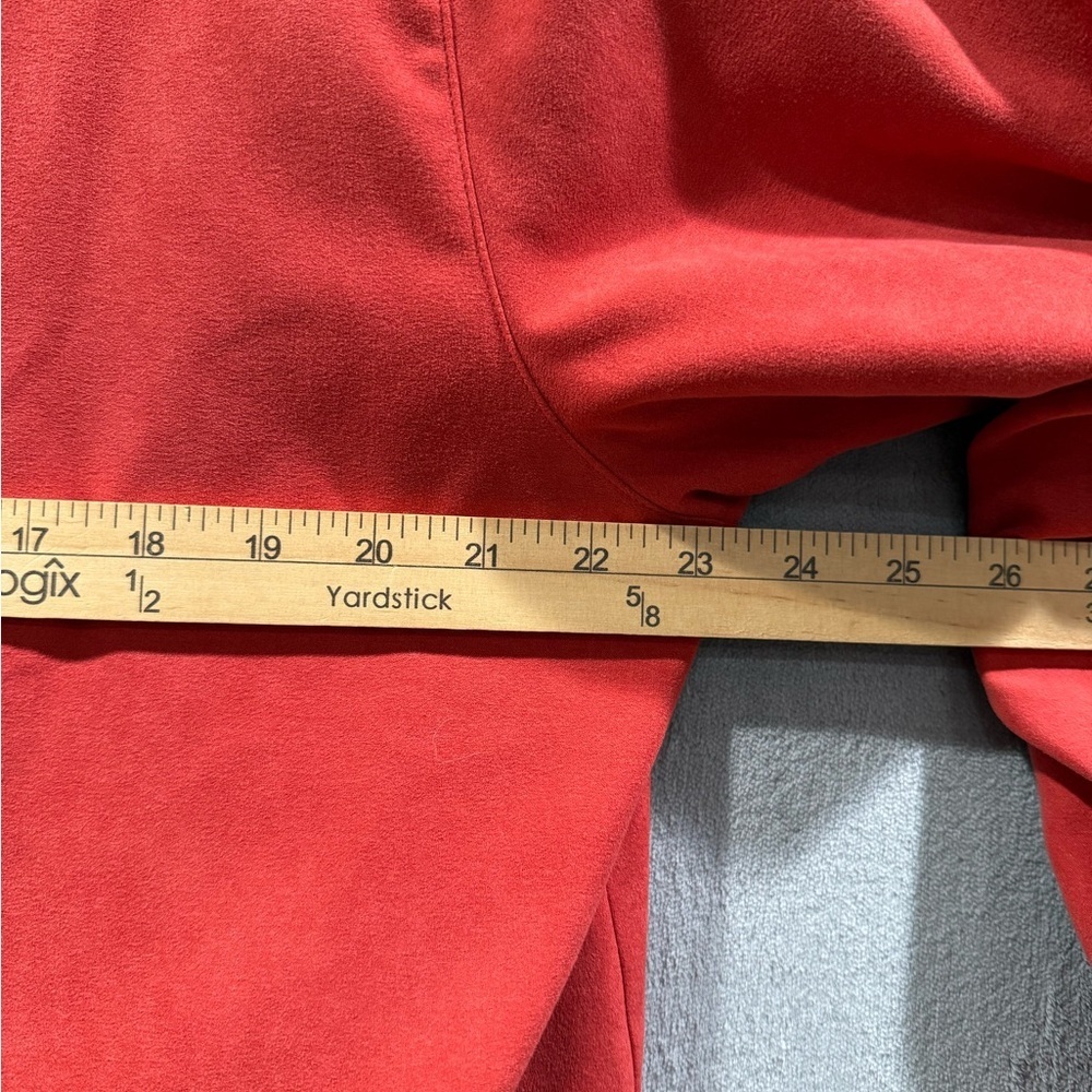 L.L. Bean Faux Suede Button Down Orange Shirt Women's Size XL - Picture 3 of 7